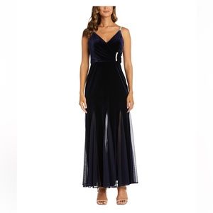 Brand New with Tags - Navy Velvet Gown